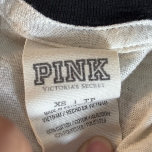 Victoria's Secret PINK White and Black Top - Picture 5 of 5